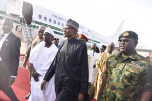 At Last, Buhari Arrives Nigeria